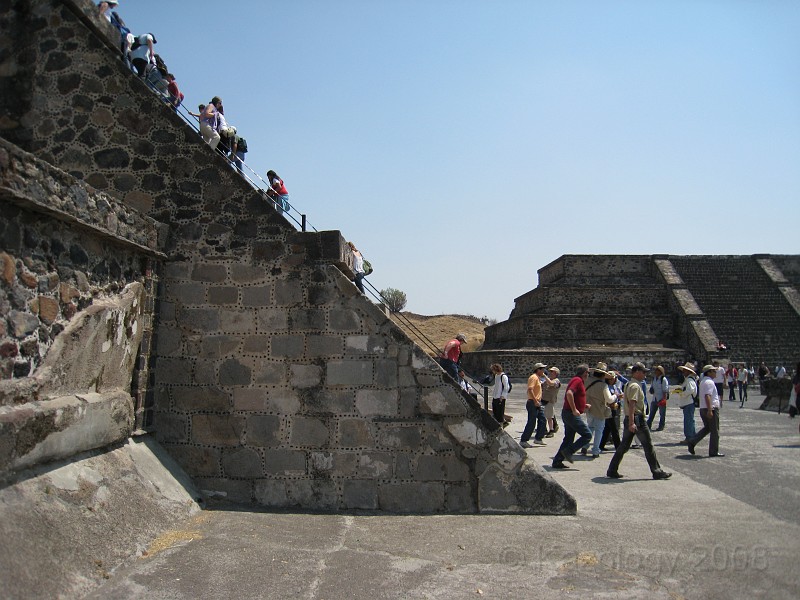 Mexico Pyramids - Mexico City 2009 0900.jpg - A trip to the Teotihuacan area of Mexico to visit the pyramids. A vast complex and a great climb to the top. This was followed by lunch in a cave, then a visit to the historical center of Mexico City. March 2009.